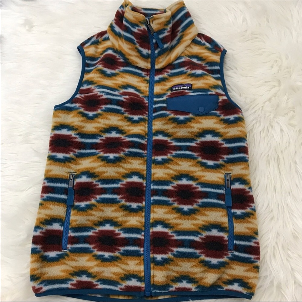 Patagonia Synchilla Indian Print Yellow Vest